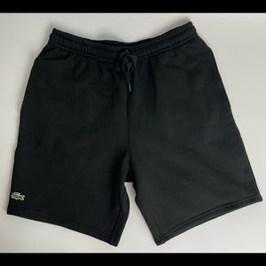 Lacoste Mens Sport Tennis Fleece Shorts Black Size Large